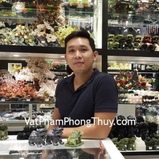 Anh Cường - khách hàng mua cặp tỳ hưu bắc kinh đen chuẩn BKD-S và thiềm thừ lam ngọc GM024