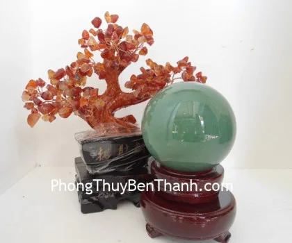 Qủa cầu đá thạch anh vàng non M191-S6-1870