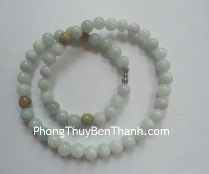 Vòng cổ bi tròn lớn nhất ngọc Miến Điện 54 hạt S770