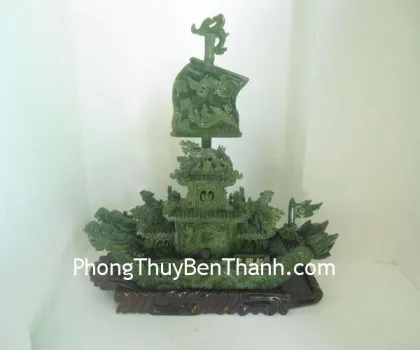 Thuyền rồng song long đá Hoàng long FM073
