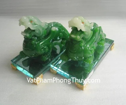 Tỳ hưu ngọc Phỉ Thúy xanh đậm vân mây A+++++ (GCN:589 - 27.39gr) FS6897-F1-6930