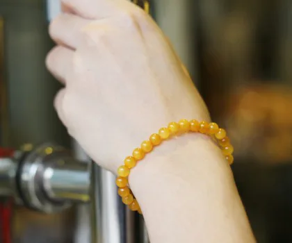 Chuỗi hổ phách tròn nhỏ A+++++ S6354-S6-8459